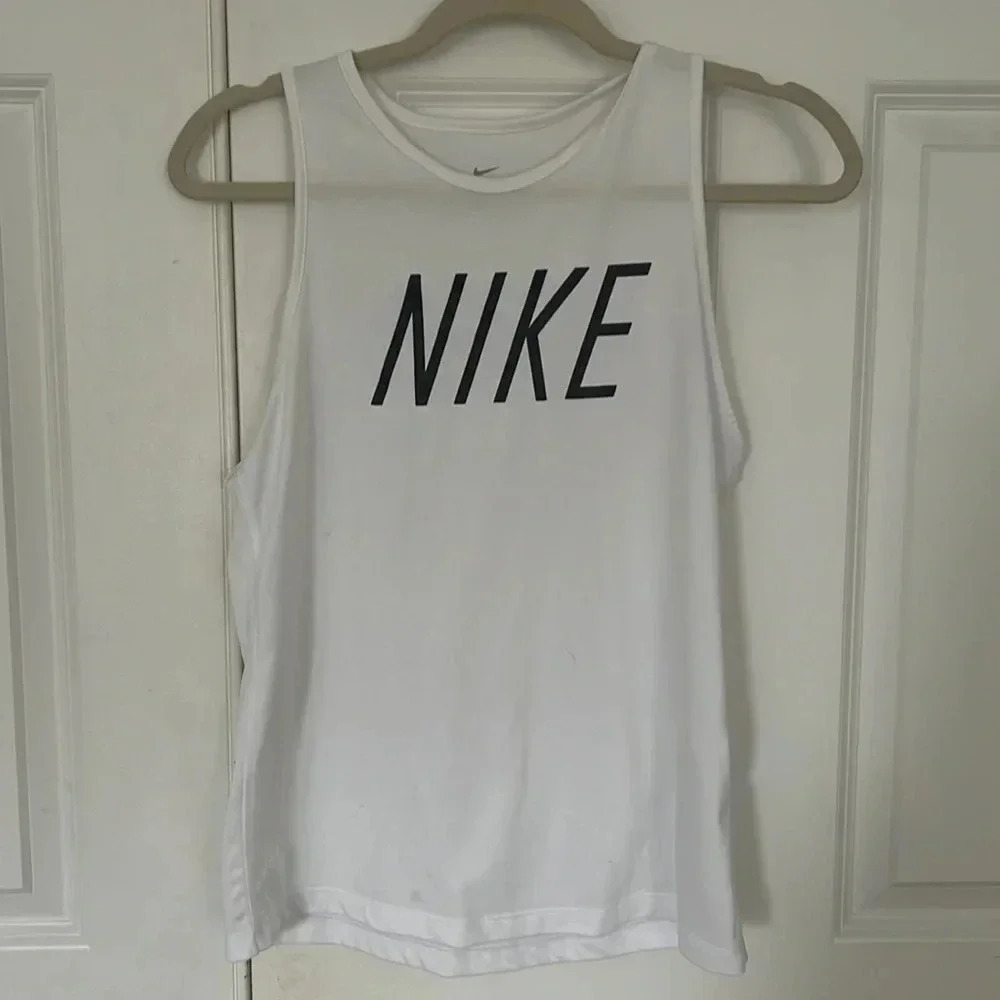 Nike Dri-Fit tank top size small white athletic